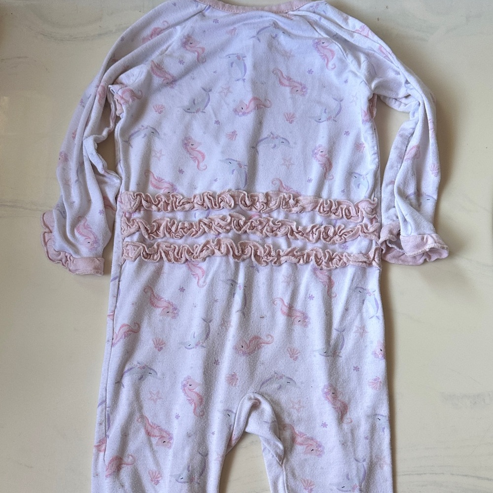 Pink Ruffled Kids One Piece - Picture 3 of 3
